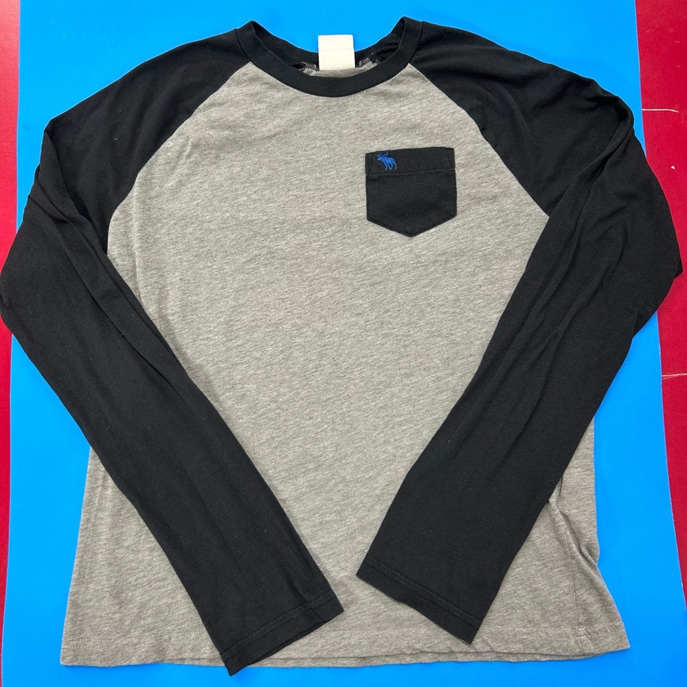 Abercrombie and fitch kids Gray and Black long sleeve